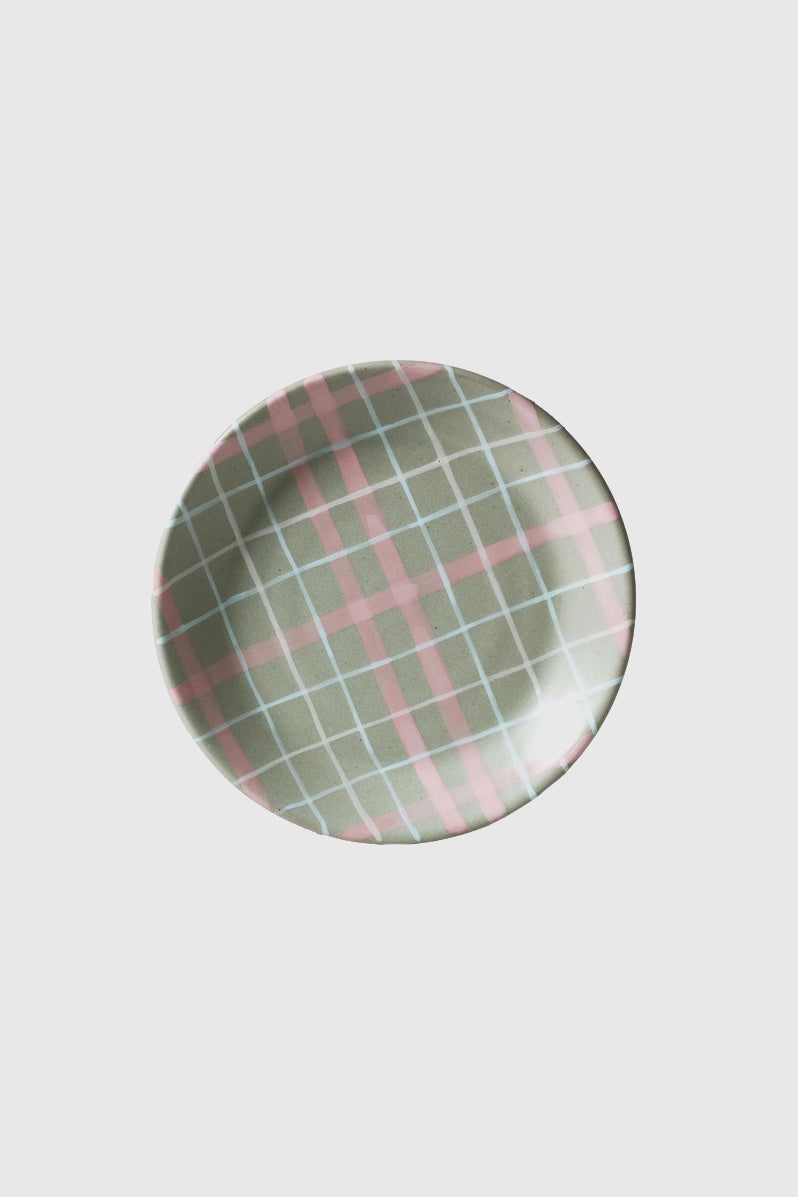 Sage & Blush Check Plate - Cat's Pyjamas