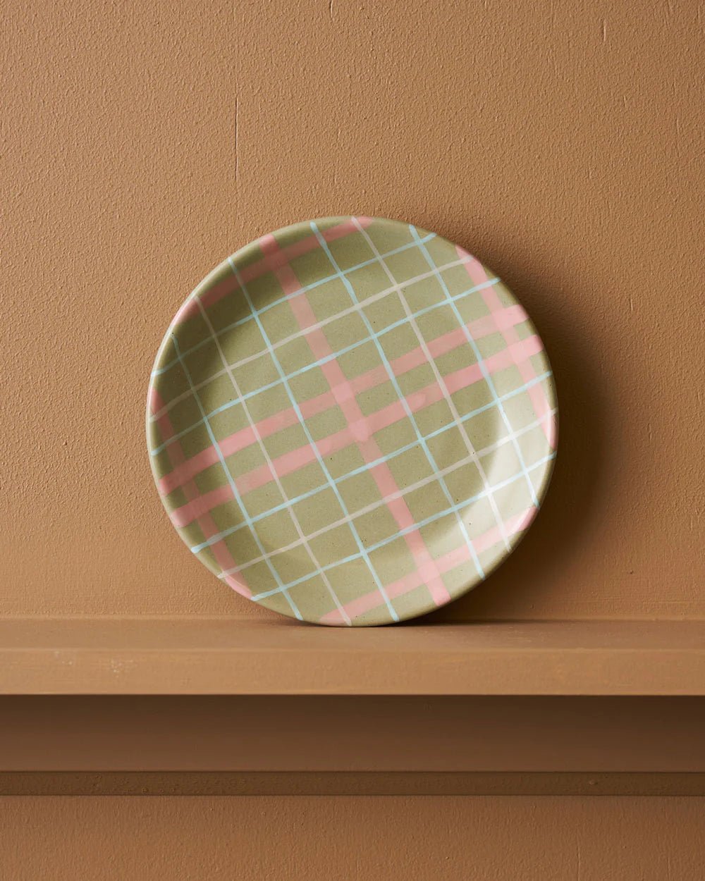 Otto's Corner Store - Sage & Blush Check Plate - Cat's Pyjamas