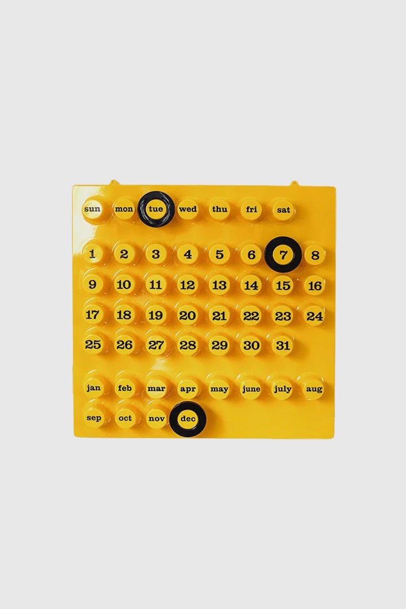 Yellow Ring-A-Date Perpetual Calendar by Giorgio Della Beffa