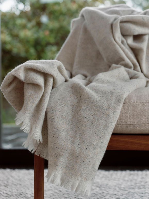 Otto's Corner Store - Bach Wool Blanket - Natural/Vanilla
