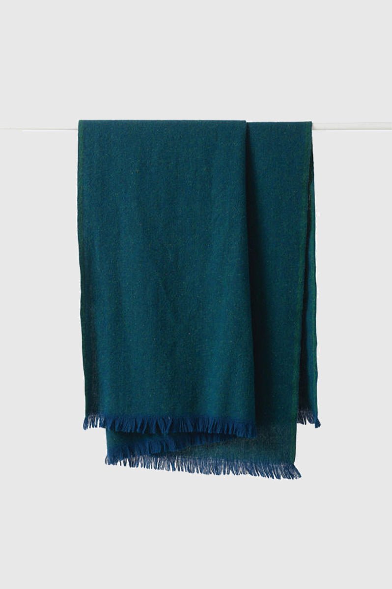Otto's Corner Store - Bach Wool Blanket - Sea/Spirulina