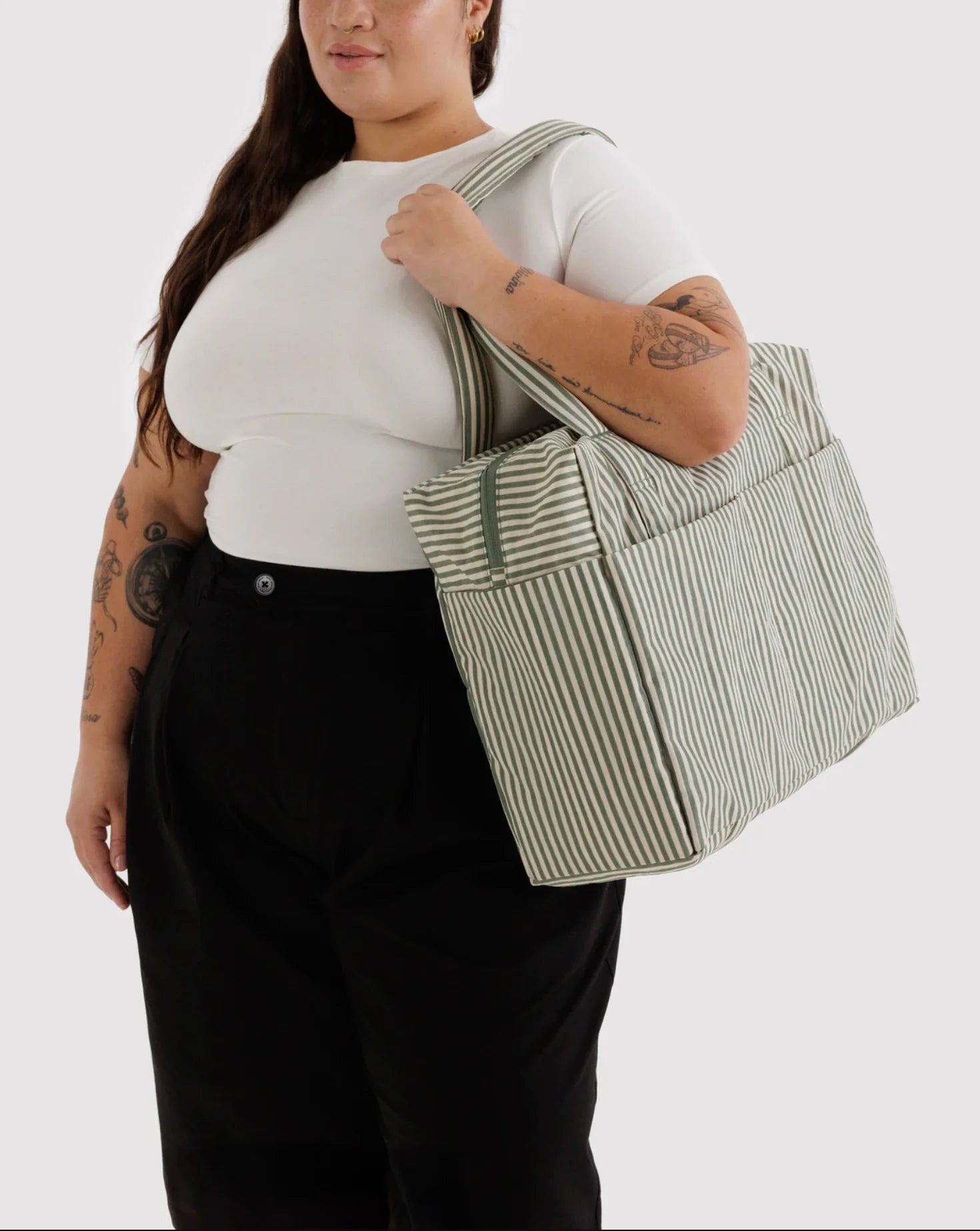Otto's Corner Store - Baggu | Cloud Carry On - Sage Stripe
