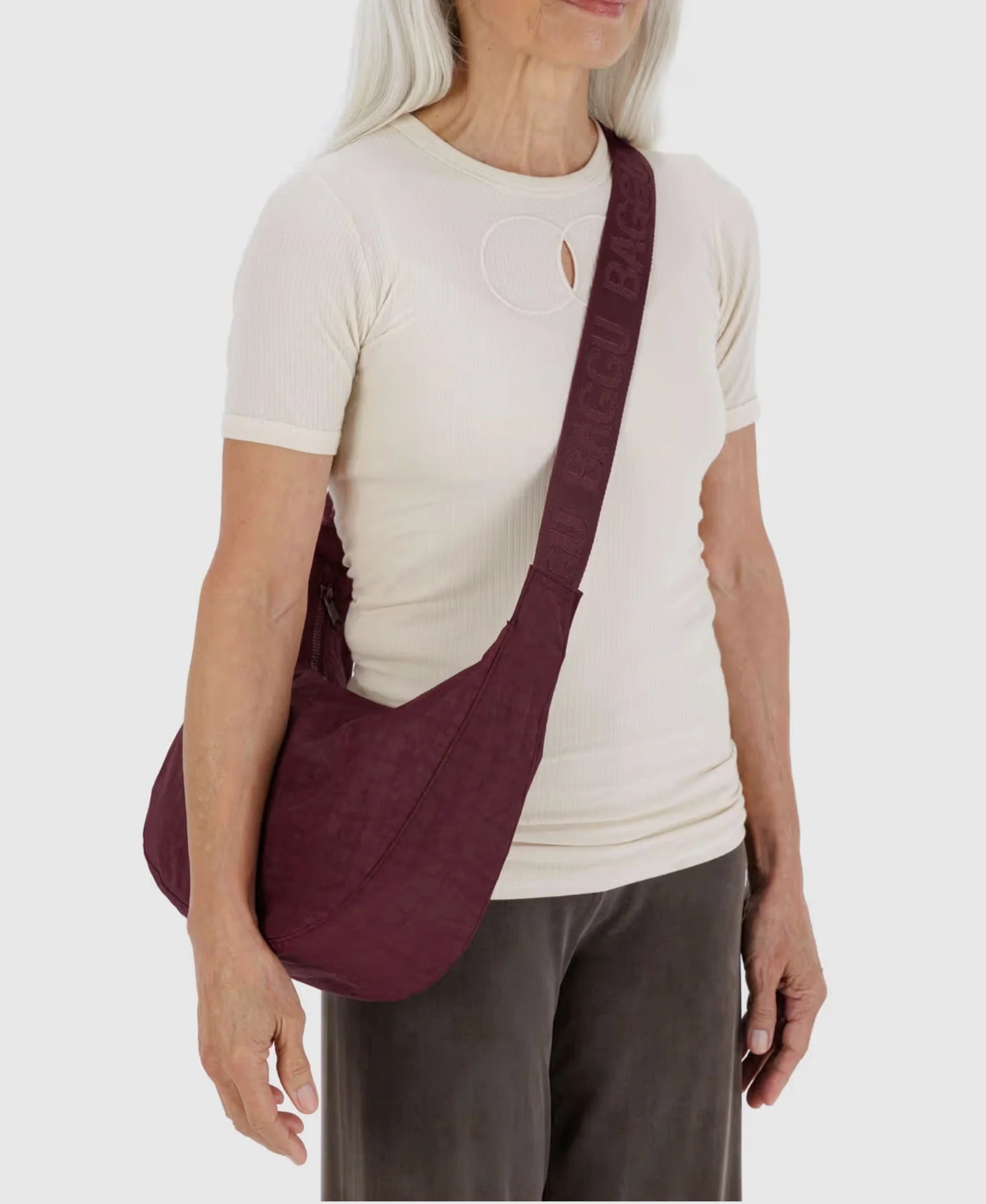 Otto's Corner Store - Baggu | Medium Nylon Crescent Bag - Mahogany