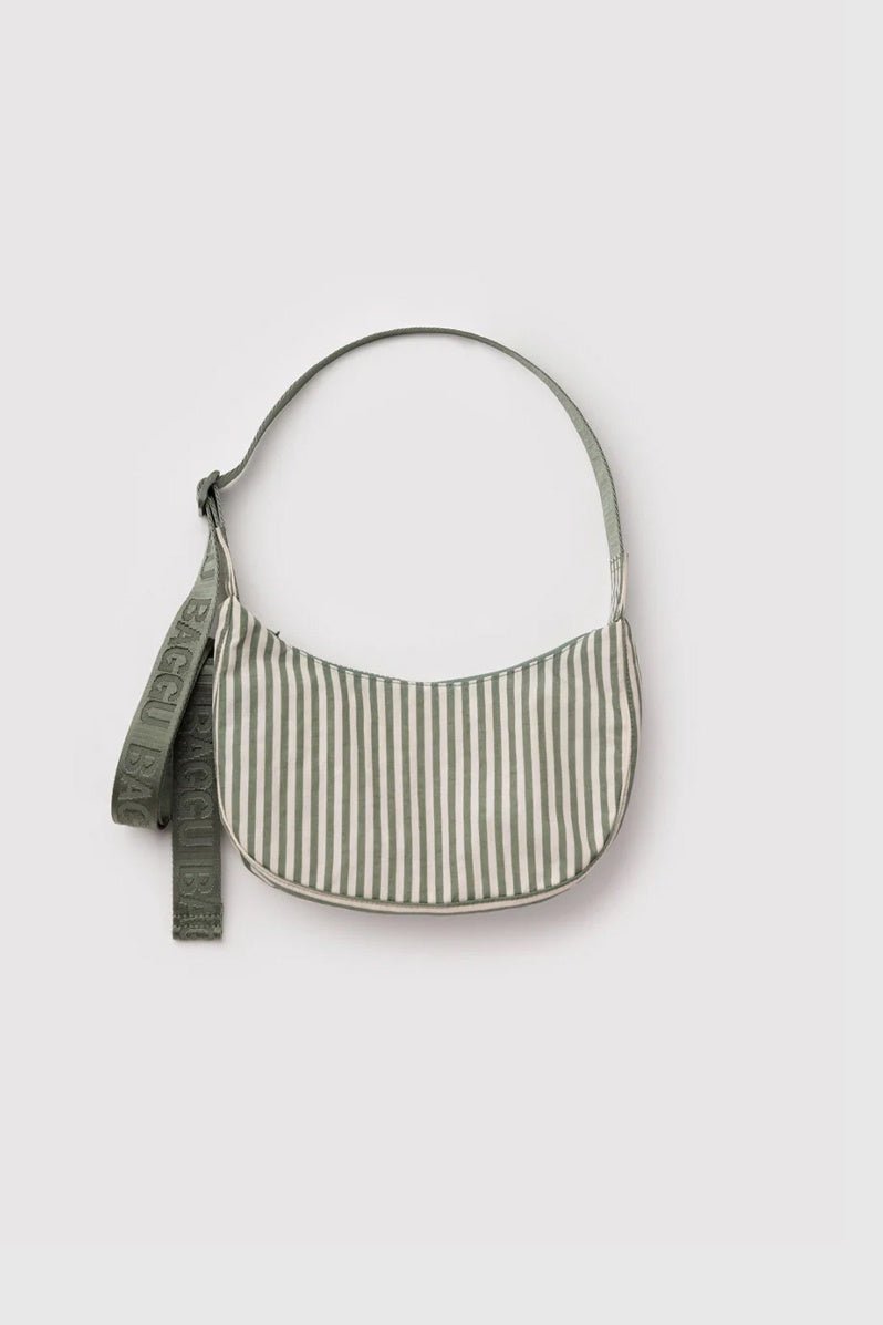 Otto's Corner Store - Baggu | Small Nylon Crescent Bag - Sage Stripe