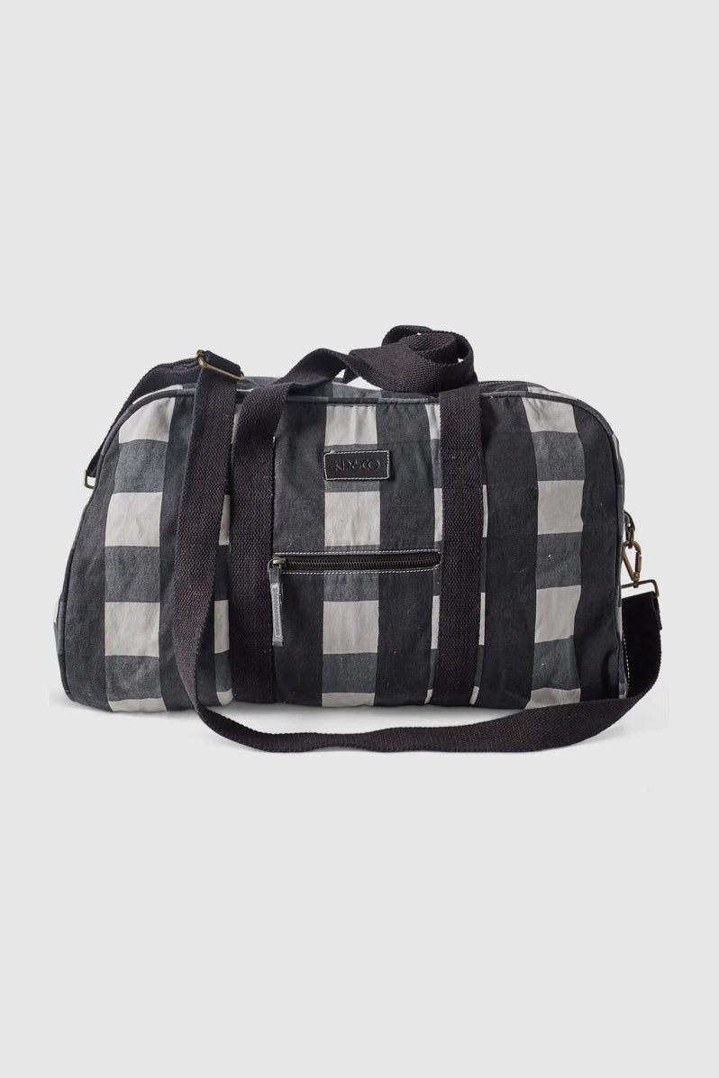 Otto's Corner Store - Black & White Gingham Duffle Bag