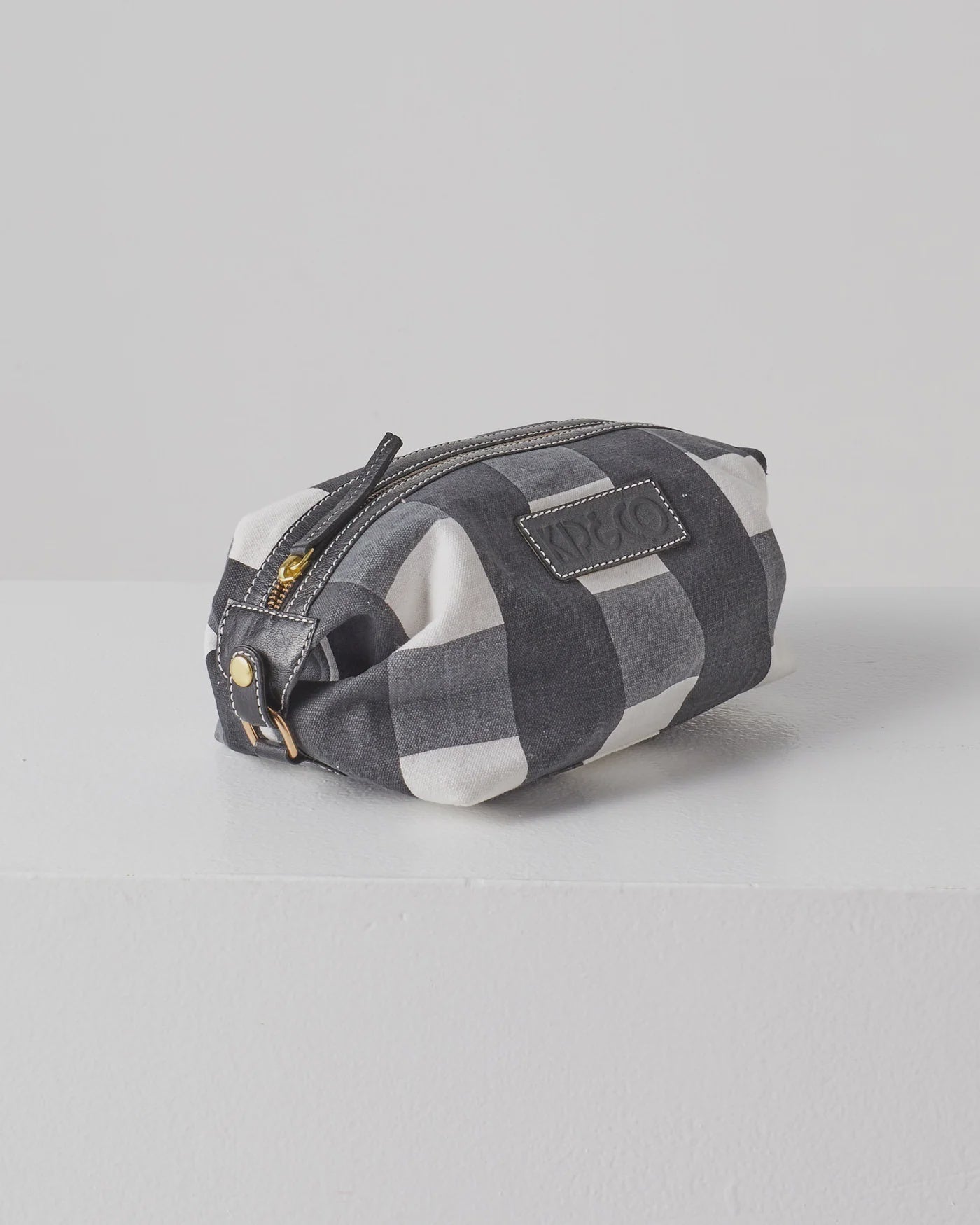 Otto's Corner Store - Black & White Gingham Toiletry Bag