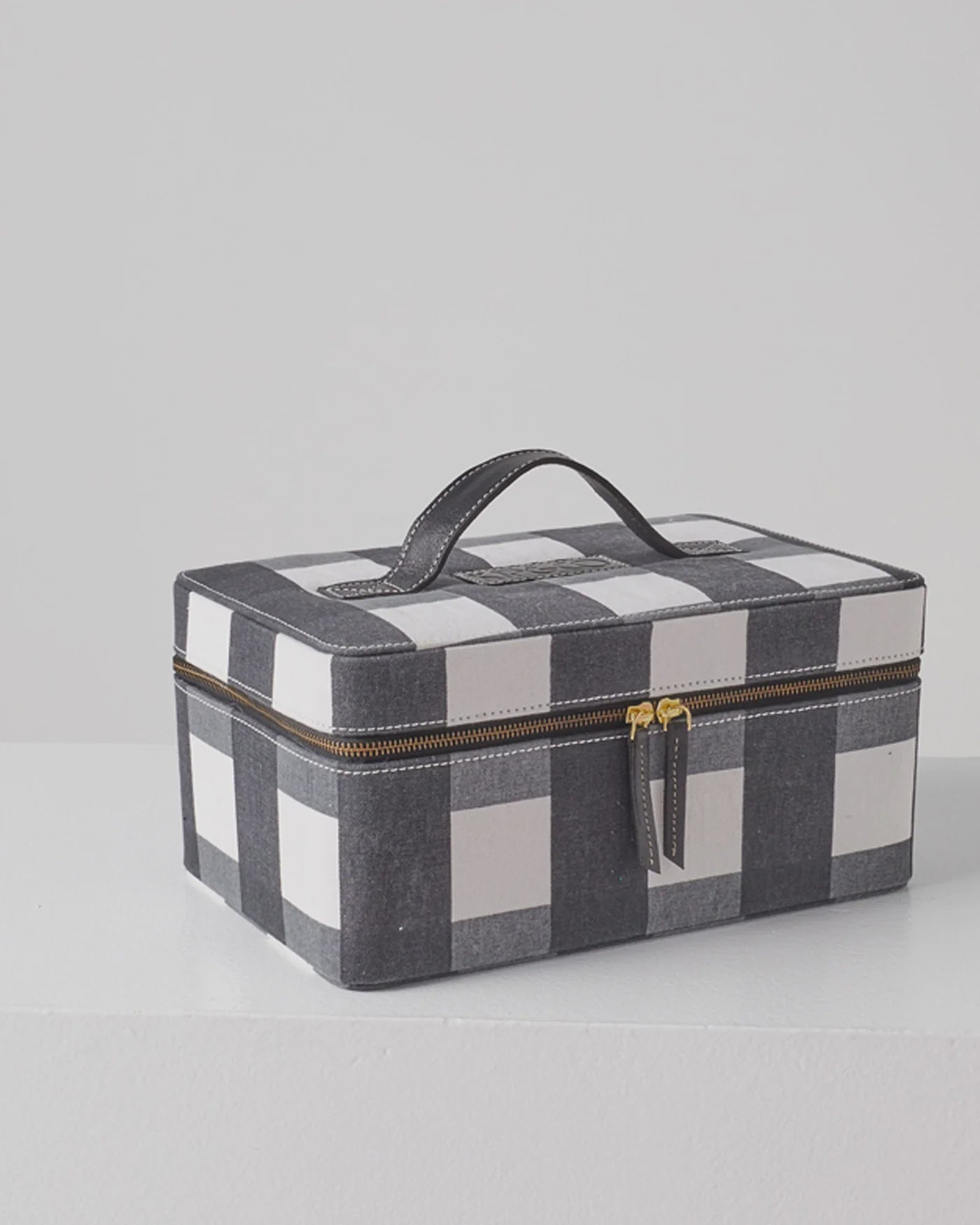 Otto's Corner Store - Black & White Gingham Toiletry Case