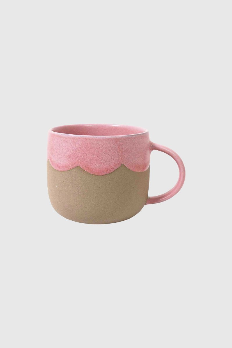 Otto's Corner Store - Breakfast in Bed Mug - Raspberry Scallop