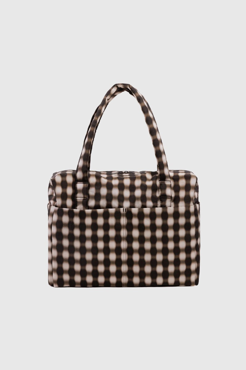 Baggu | Cloud Carry On - Blurred Brown Gingham