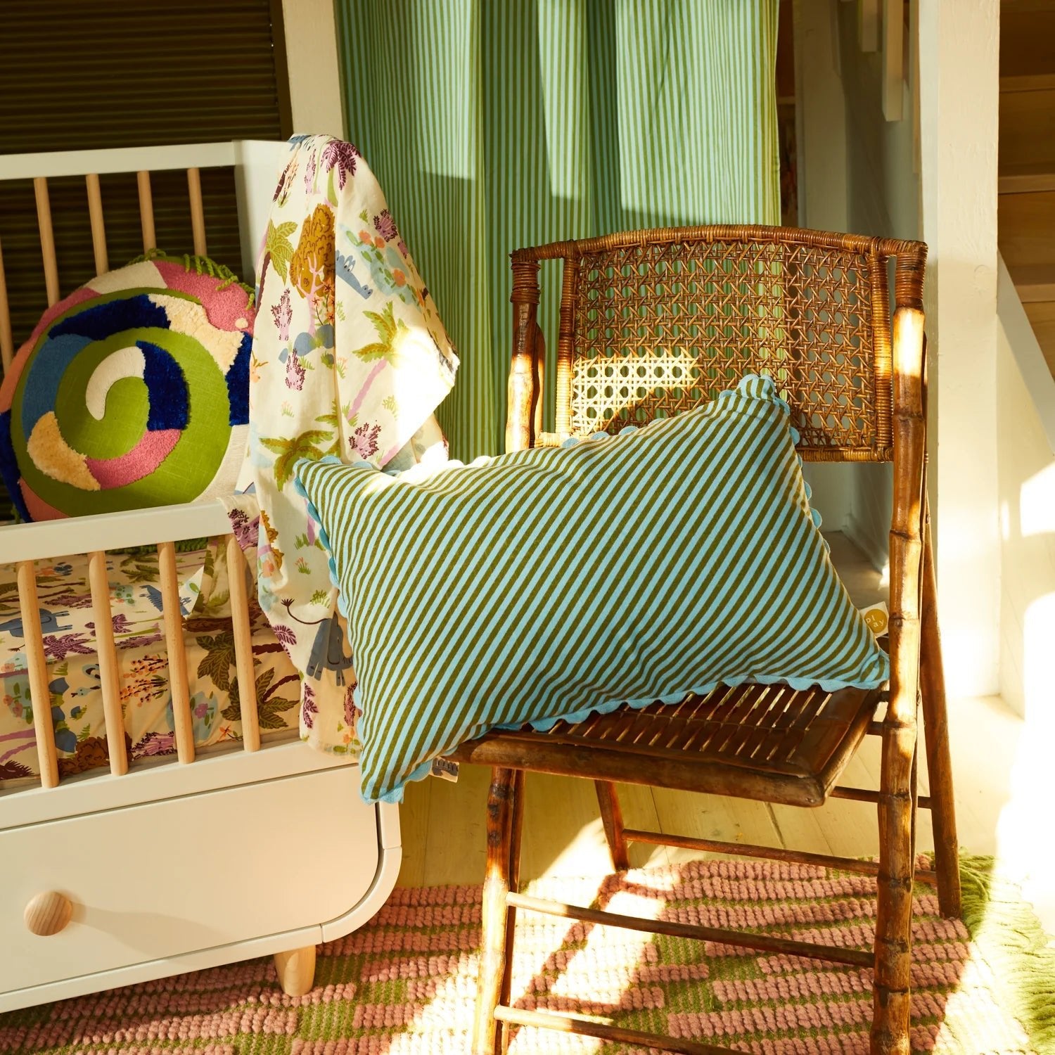 Otto's Corner Store - Bundi Stripe Cushion - Sky