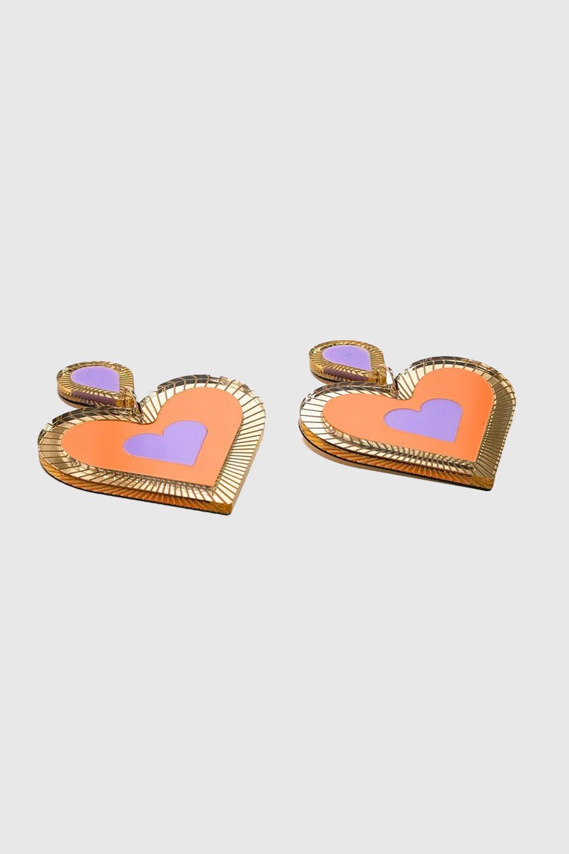 Otto's Corner Store - Clemintine Statement Earrings - Peach & Lavender