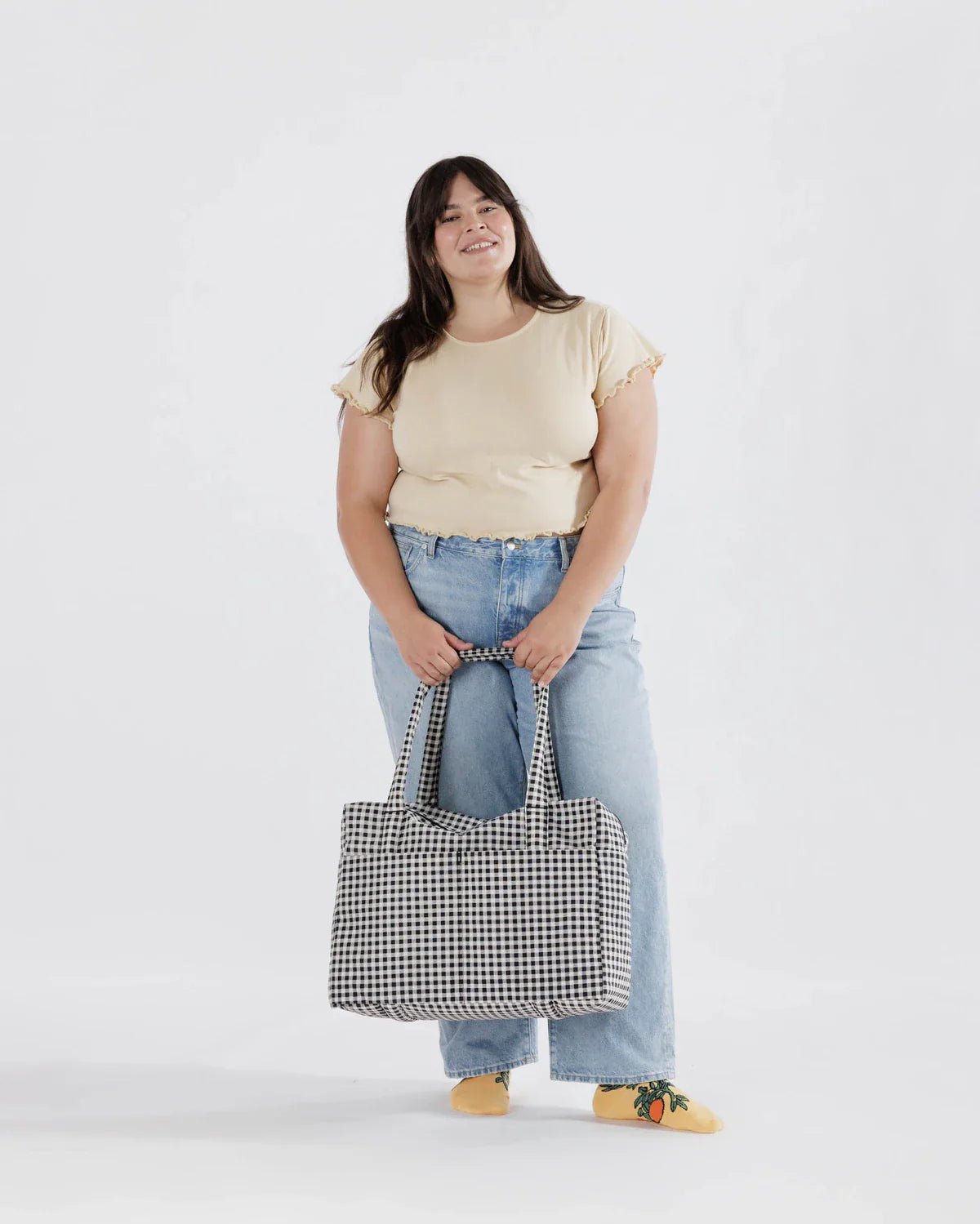 Otto's Corner Store - Cloud Carry - on - Black & White Gingham