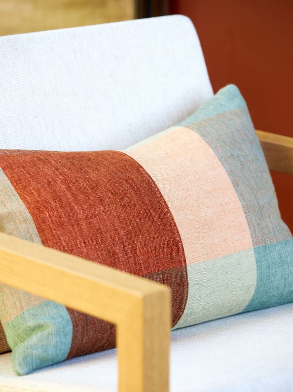 Otto's Corner Store - Clyde Handwoven Linen Cushion w/Feather & Down Inner