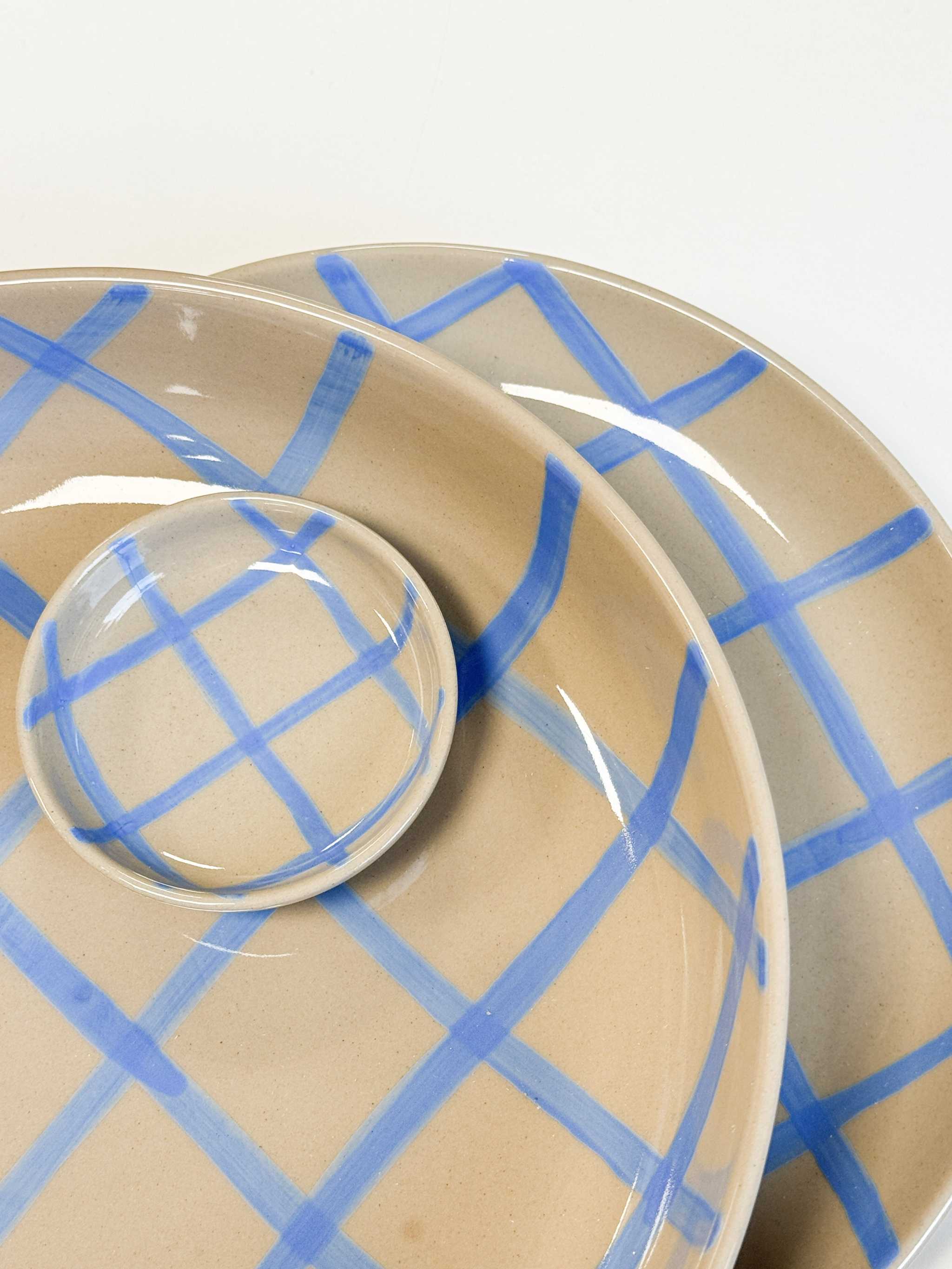 Otto's Corner Store - Condiment Bowl - 9cm - Blue Handbrush