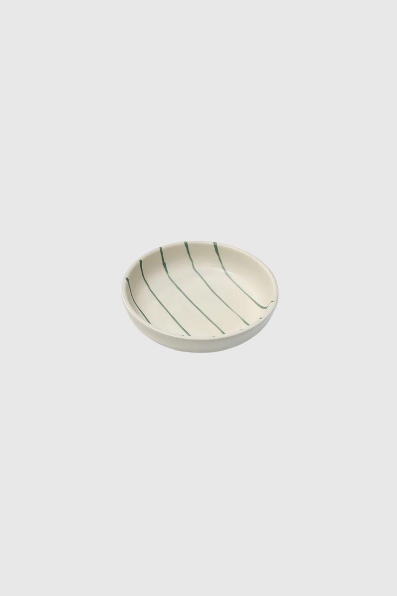 Otto's Corner Store - Condiment Bowl - 9cm - Green Stripe