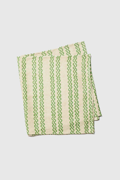 Otto's Corner Store - Double Waves Green Tea Towel