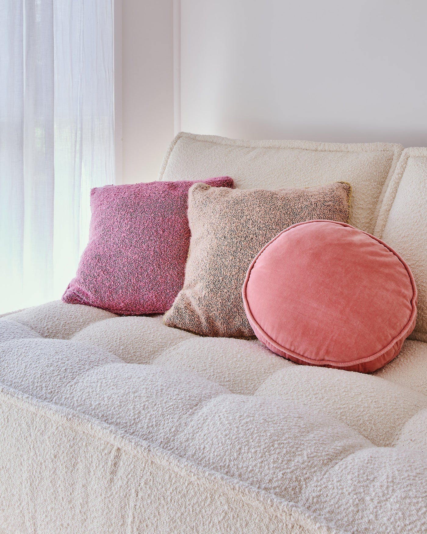 Otto's Corner Store - Dusty Rose Velvet Pea Cushion