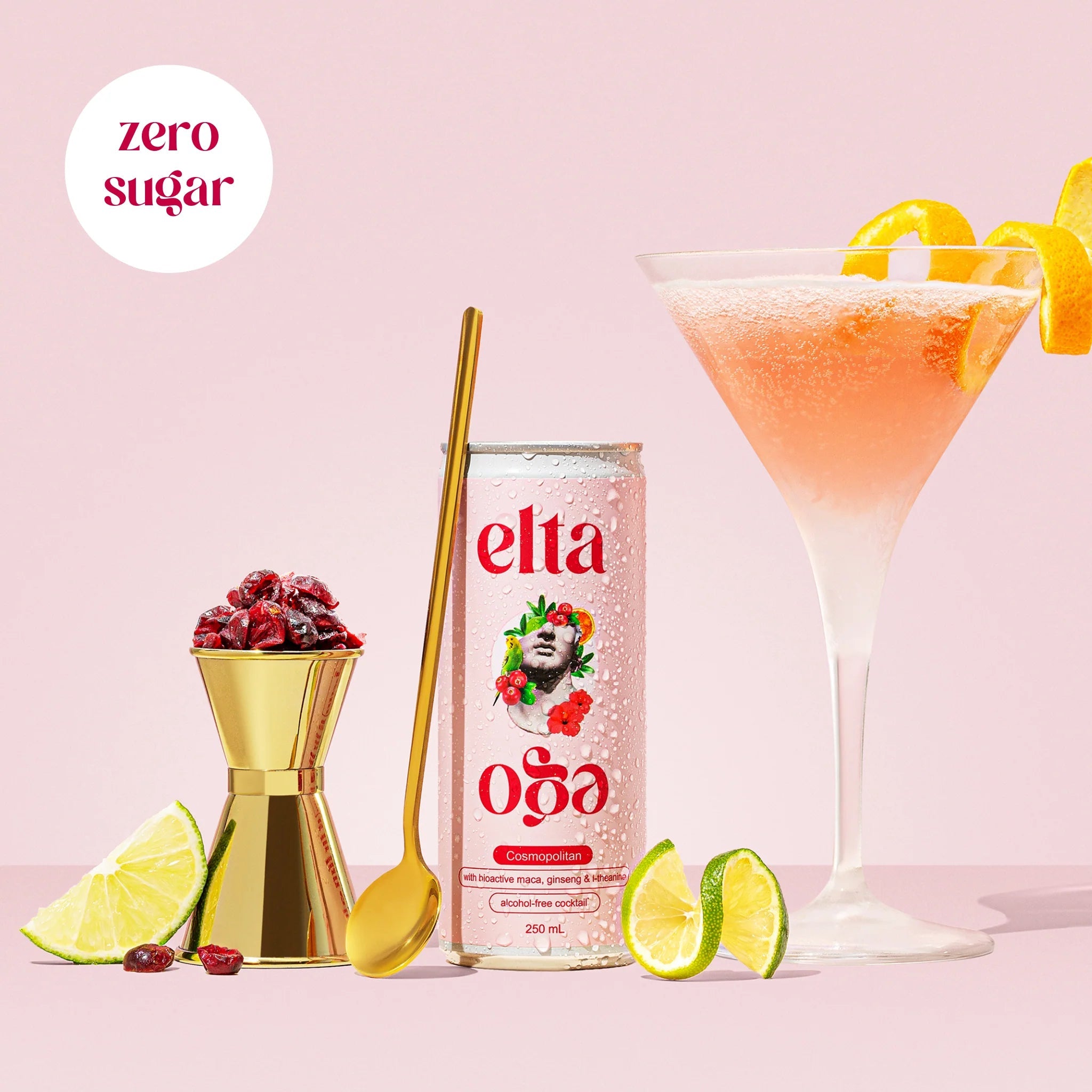 Otto's Corner Store - Elta Ego 0% Cocktail - Zero Sugar Cosmopolitan - 4pk