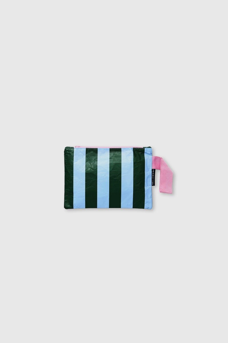 Otto's Corner Store - Green & Blue Stripe Mini Zip Pouch