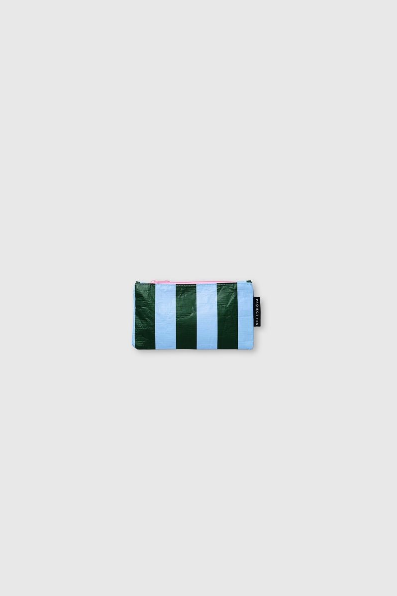 Otto's Corner Store - Green & Blue Stripe Tiny Zip Pouch