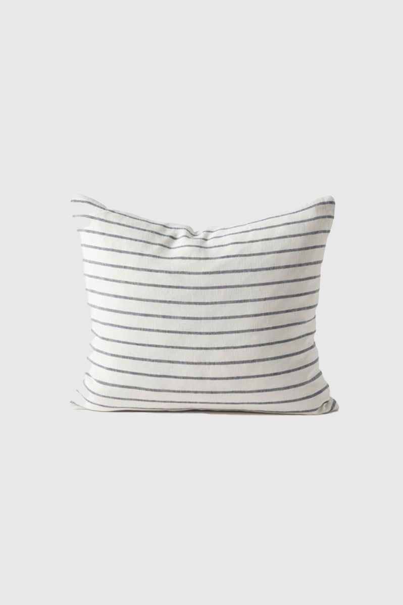 Otto's Corner Store - Handwoven Stripe Linen Cushion w/ Feather & Down Inner