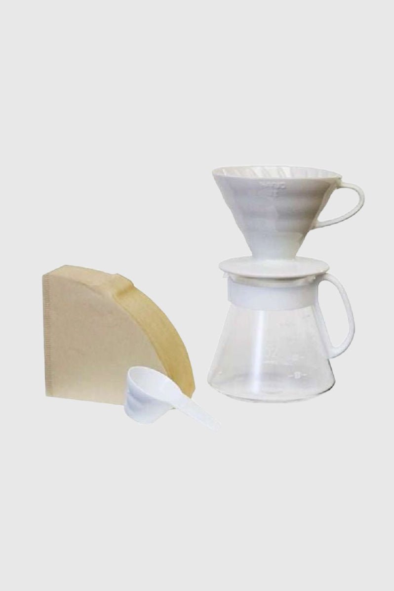 Otto's Corner Store - Hario V60 Ceramic Pour Over Set - White