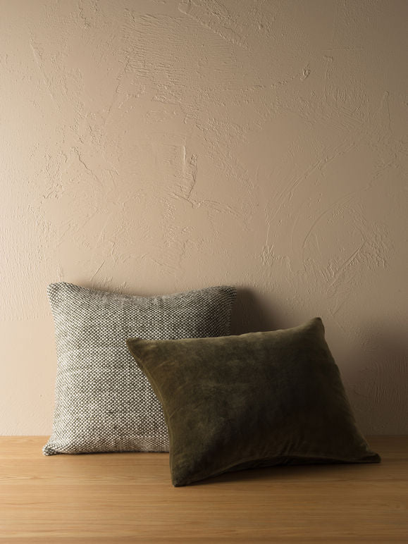 Otto's Corner Store - Hutt Wool Cushion w/ Feather & Down Inner - Ivy/Natural