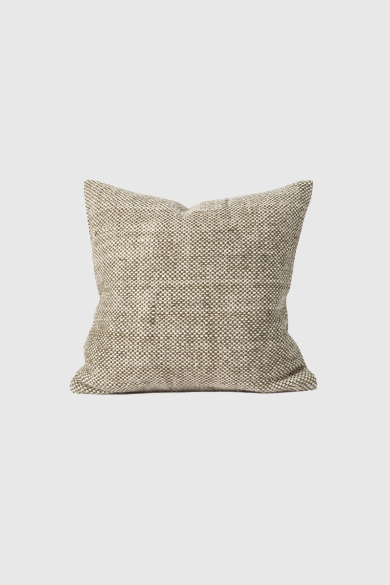 Otto's Corner Store - Hutt Wool Cushion w/ Feather & Down Inner - Ivy/Natural