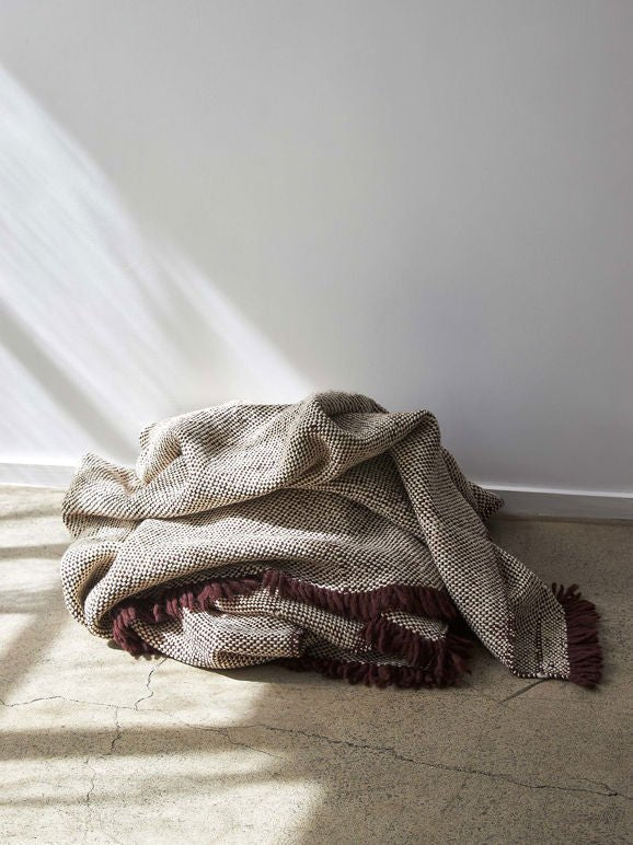 Otto's Corner Store - Hutt Wool Throw - Mulberry