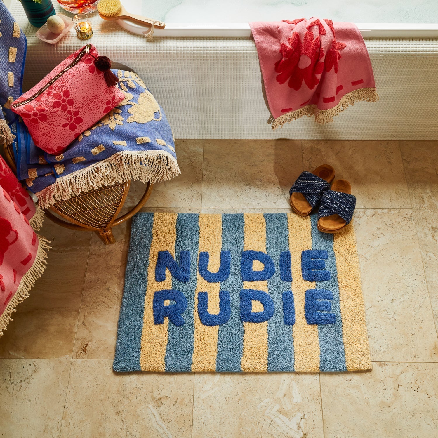 Otto's Corner Store - Ira Nudie Rudie Bath Mat - Blue Jean