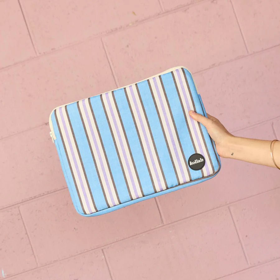 Otto's Corner Store - Laptop Case - Choc Blue Stripe