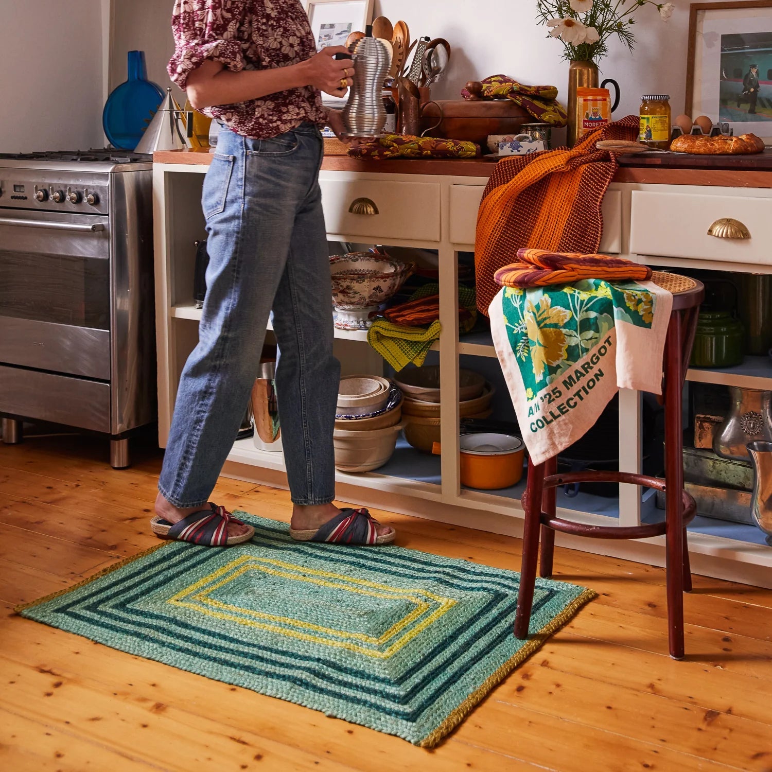 Otto's Corner Store - Lenore Jute Mat - Emerald