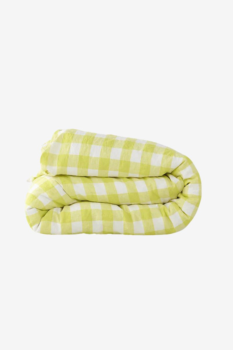 Otto's Corner Store - Limoncello Gingham Duvet Cover