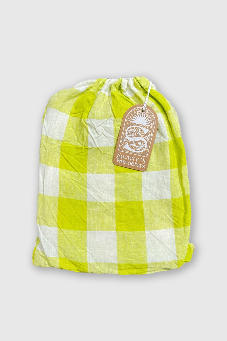 Otto's Corner Store - Limoncello Gingham Ruffle Flat Sheet