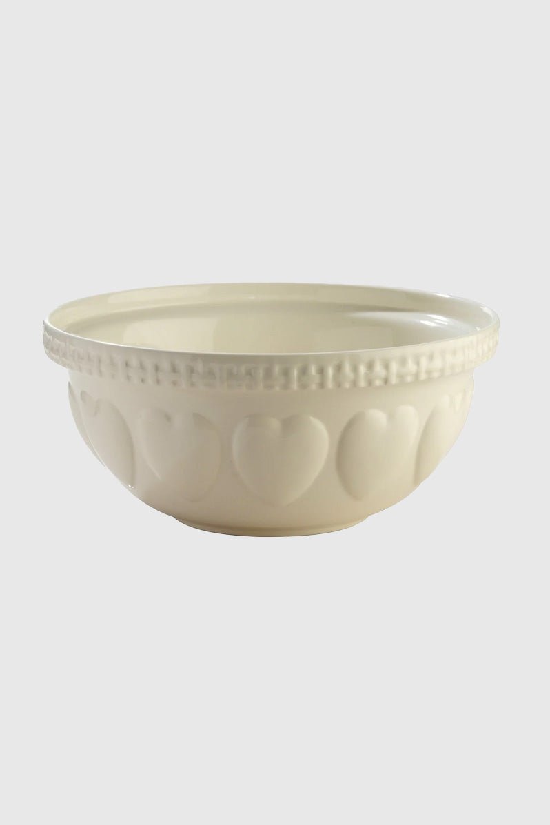 Otto's Corner Store - Mason Cash - Hearts Cream Mixing Bowl - 29cm