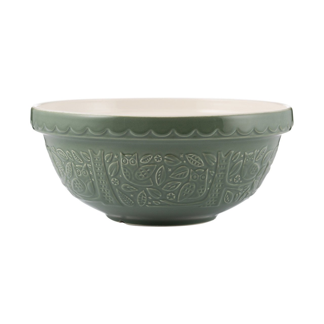 Otto's Corner Store - Mason Cash - In The Forest Owl Dark Green Mixing Bowl - 26cm