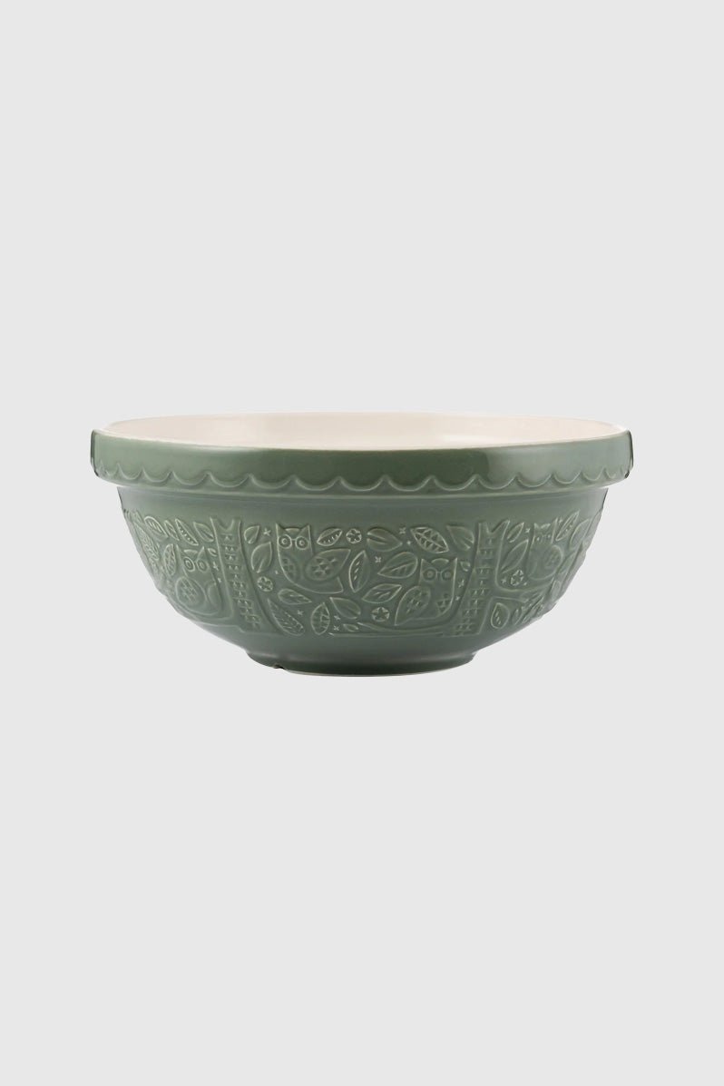 Otto's Corner Store - Mason Cash - In The Forest Owl Dark Green Mixing Bowl - 26cm