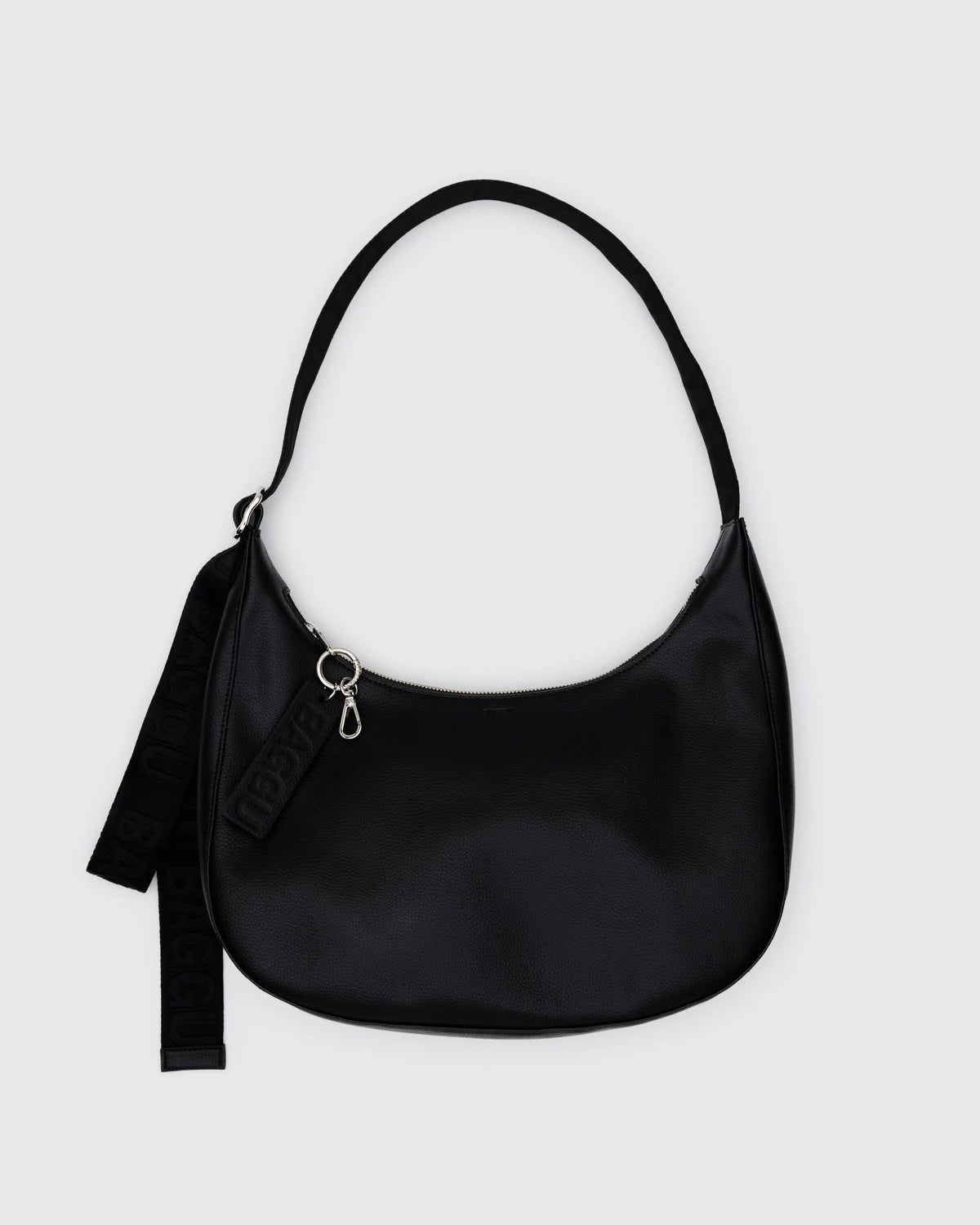 Otto's Corner Store - Medium Recycled Leather Crescent Bag - Black
