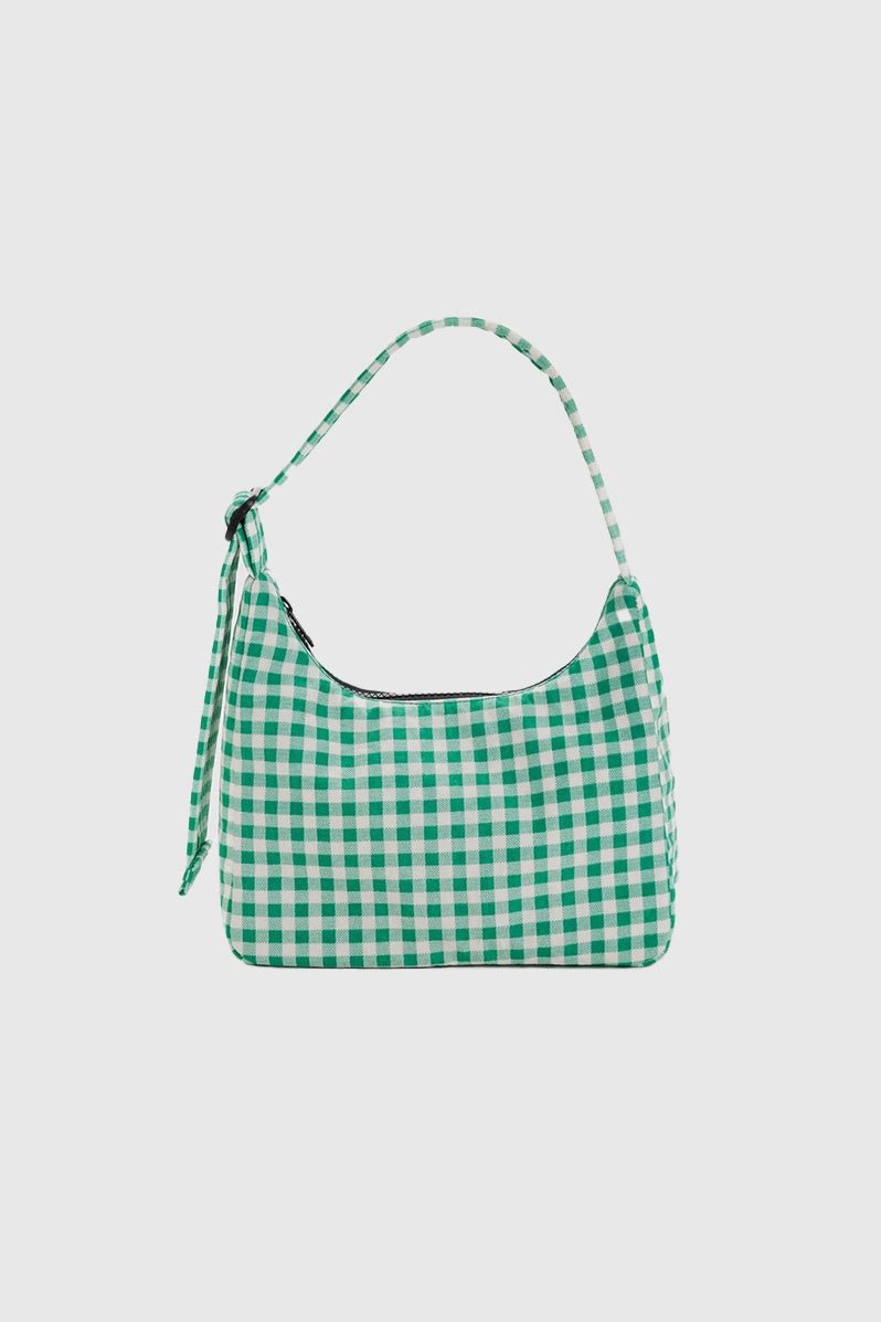 Otto's Corner Store - Mini Nylon Shoulder Bag - Green Gingham