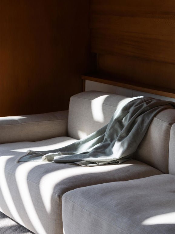 Otto's Corner Store - Morris Throw - Cloud/Orange Peel