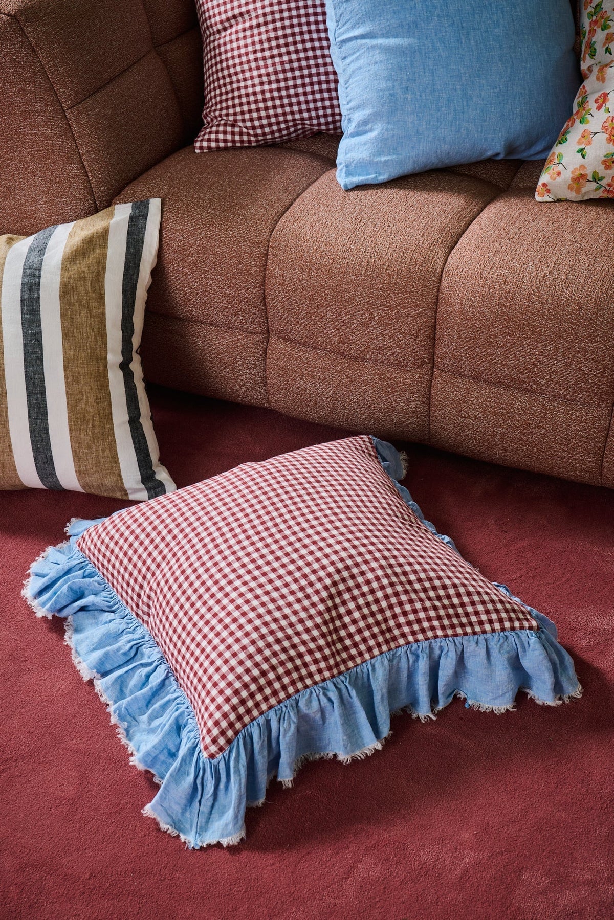 Otto's Corner Store - Mulberry Full Ruffle Cushion