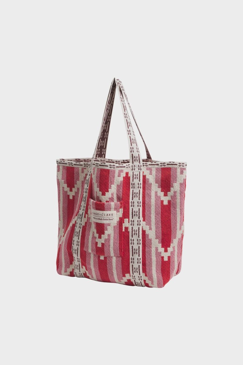 Otto's Corner Store - Nisha Woven Tote Bag - Chilli