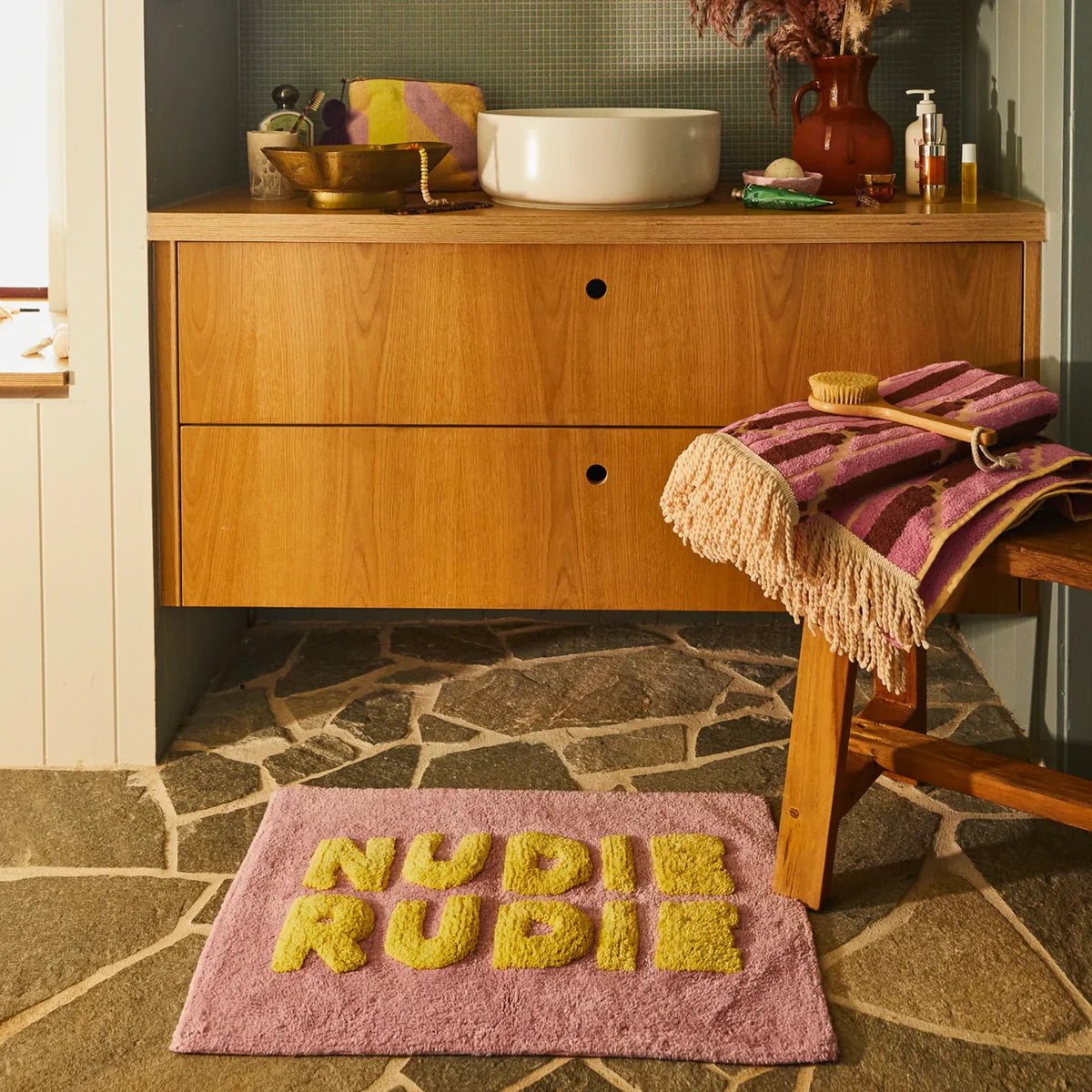 Otto's Corner Store - Nudie Rudie Bath Mat Mini - Mauve