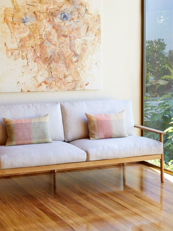 Otto's Corner Store - Oban Handwoven Linen Cushion w/ Feather & Down Inner