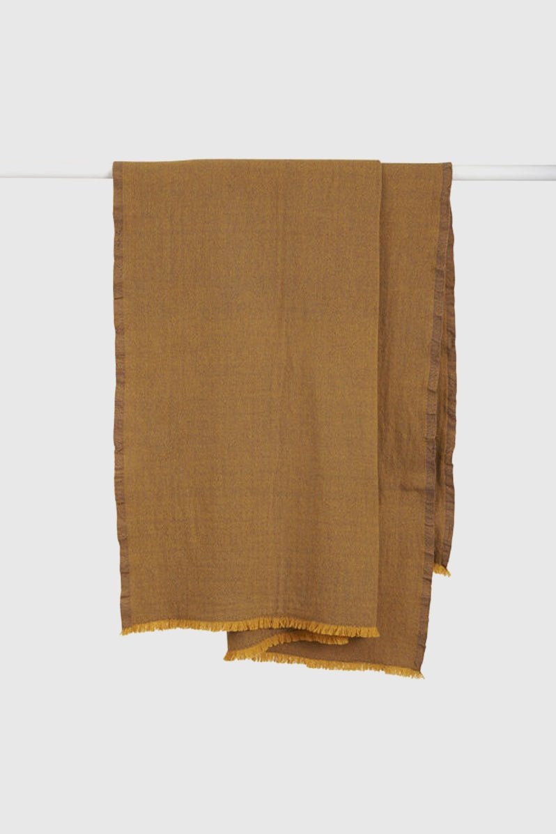 Otto's Corner Store - Oslo Lambswool Throw - Satsuma/Lupin