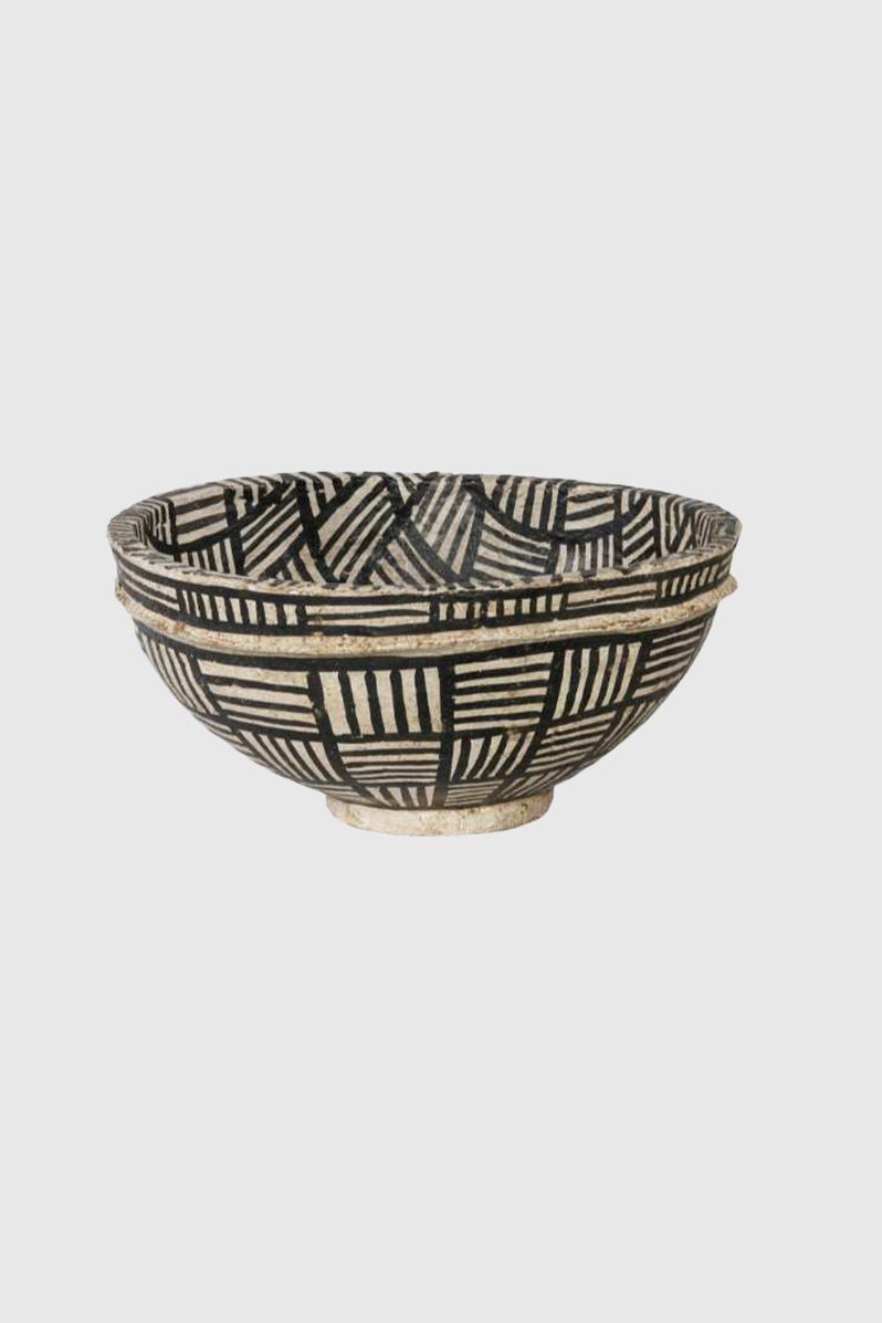 Otto's Corner Store - Paper Mache Bowl - Black and White