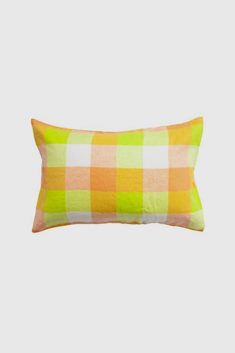 Otto's Corner Store - Peach Lemonade Check Pillowcase Sets