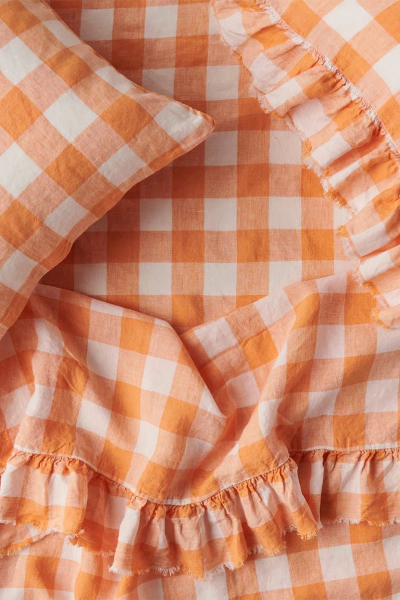 Otto's Corner Store - Peaches & Cream Ruffle Flat Sheet