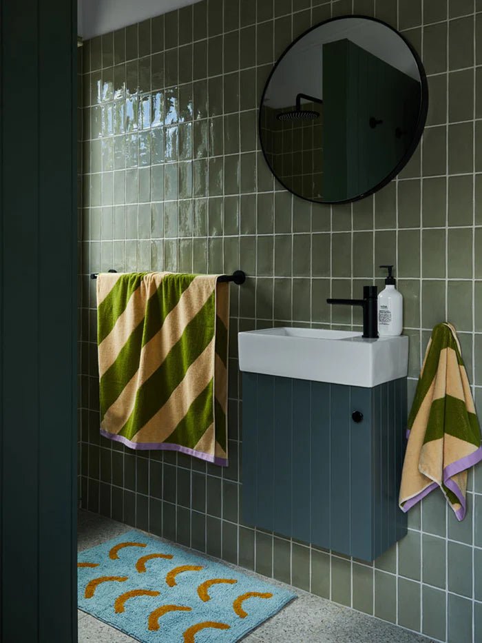 Otto's Corner Store - Pistachio Stripe Bath Towel