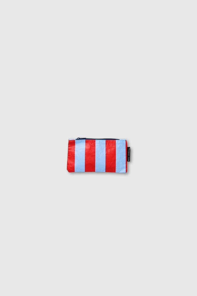 Otto's Corner Store - Red & Blue Stripe Tiny Zip Pouch